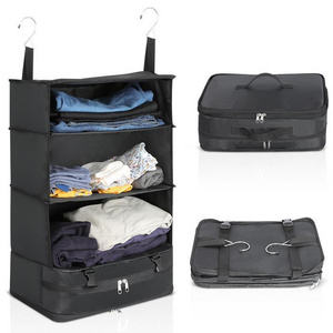 Factory Audited Travel Luggage Suitcase Organizer Foldable Wardrobe Hanging Closet Organizer