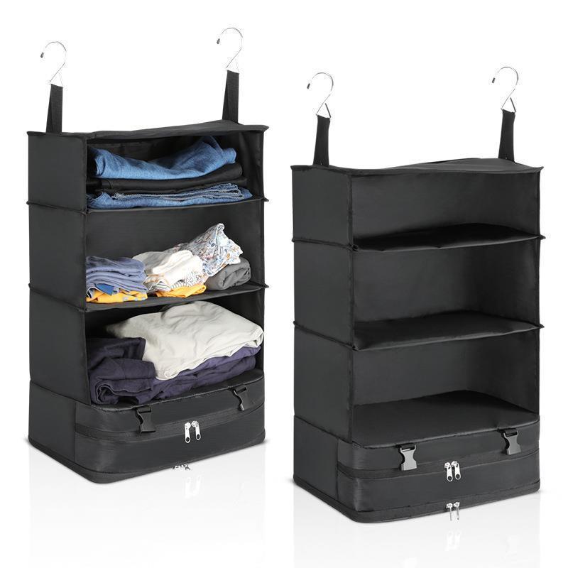 Factory Audited Travel Luggage Suitcase Organizer Foldable Wardrobe Hanging Closet Organizer