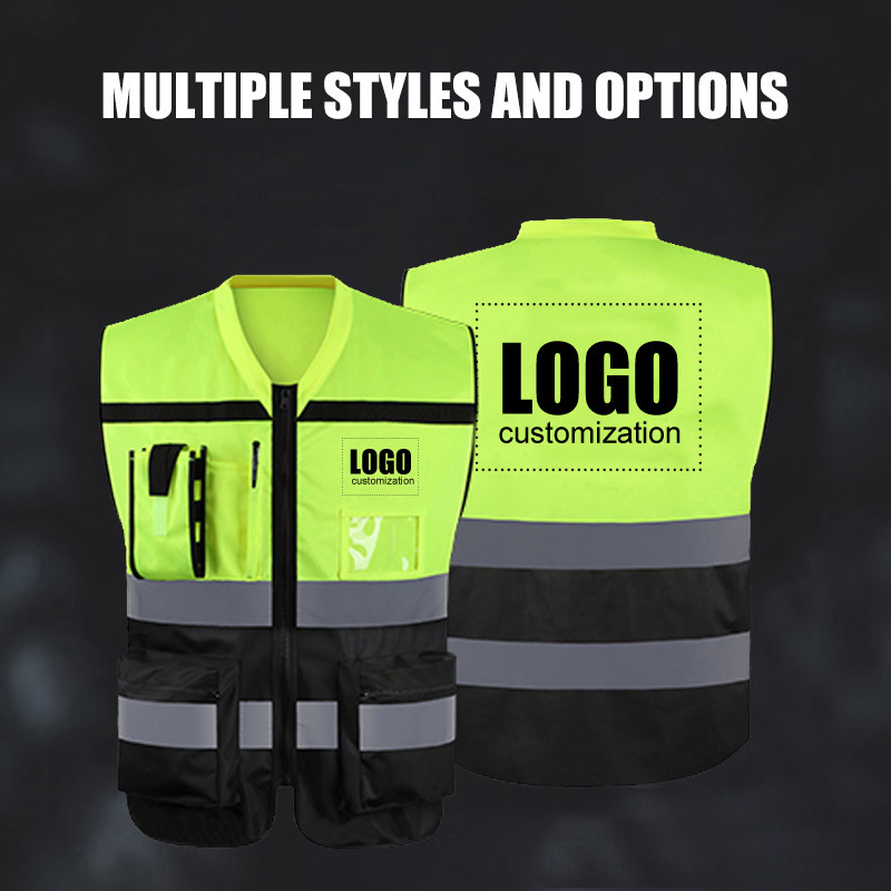 Working Construction Security Vests Reflective Jogging Safety Running Vest For Men