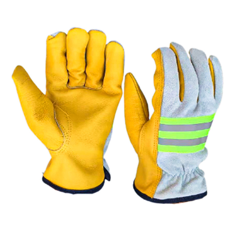 Heat Resistant PU Fireman Safety Working Gloves Fire Insulated Gloves For Protection