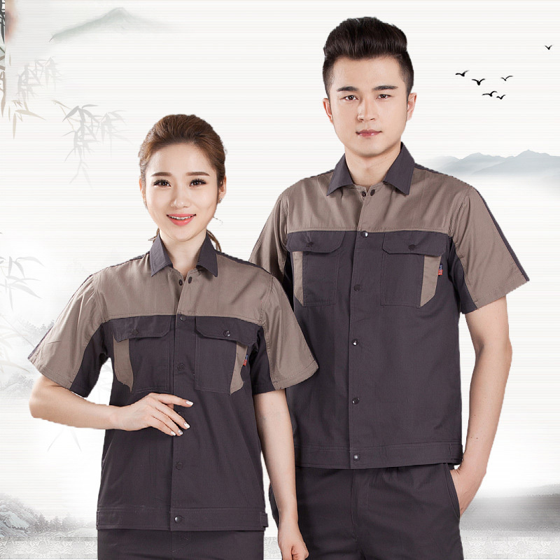 Pure Cotton Breathable Security Uniforms Guard Set With Short And Long Sleeves