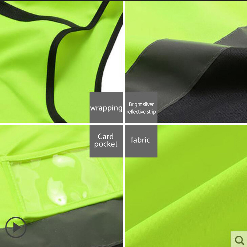 Polyester Traffic Construction Night Working Security Reflective Vests For Men