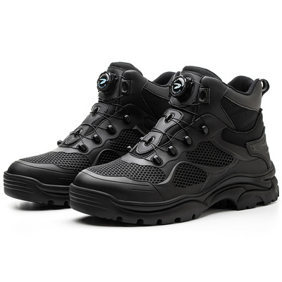 2023 New Rotary Steel Lace Working Casual Black Safety Shoes Safety Boots For Men