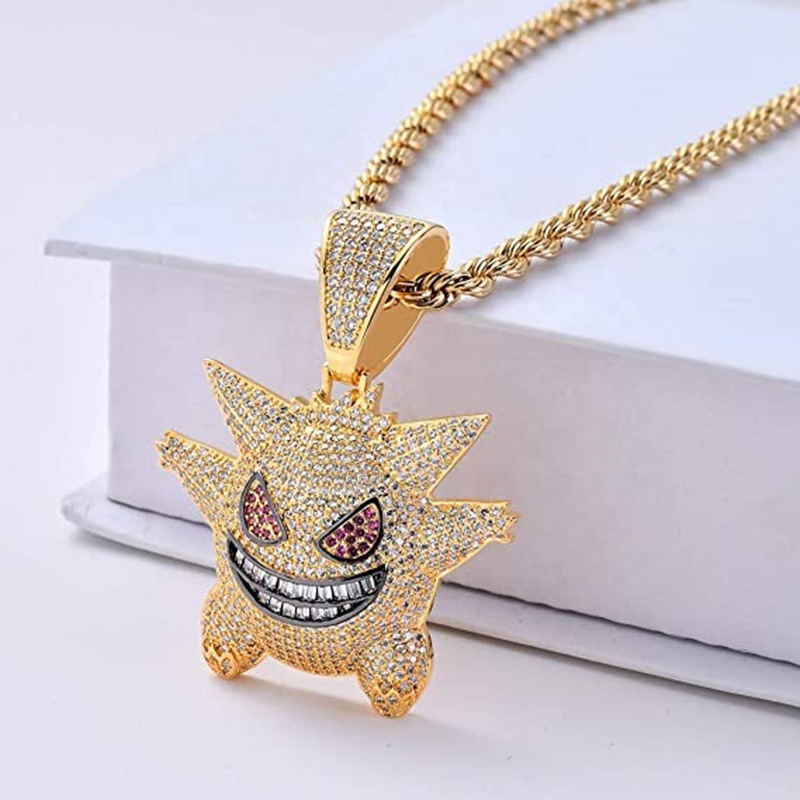 necklaces customized Cuban Link Chain Silver Gold Plated sparkling diamond chain Men's ice chain Hip Hop jewelry