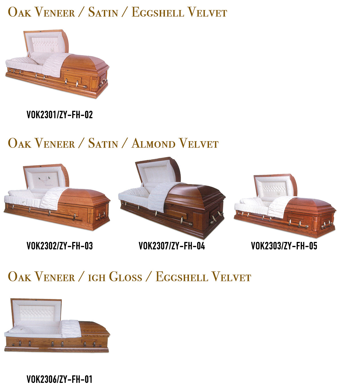 Italy Style Solid Wooden Solid Pine Satin Almond Velvet  Coffin for Funeral Use