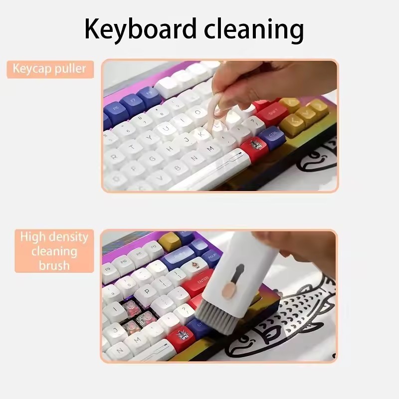 Multifunctional ABS Computer Phone Cleaning Brush Set 7 in 1 Eco-friend Electronic Computer Keyboard Dust Clean Brush