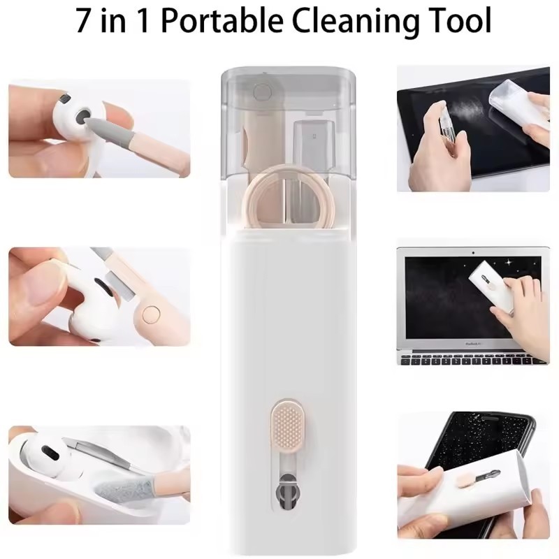 Multifunctional ABS Computer Phone Cleaning Brush Set 7 in 1 Eco-friend Electronic Computer Keyboard Dust Clean Brush