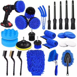 Best Selling Auto Nylon Electric Car Scrubber Brush Set Interior Wheel Car Cleaning Washing Detailing Brushes