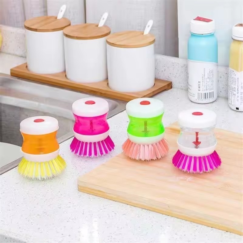 Fully Automatic Liquid Cleaner Palm Sponge Dishwasher Brush kitchen Soap Dispenser Brush