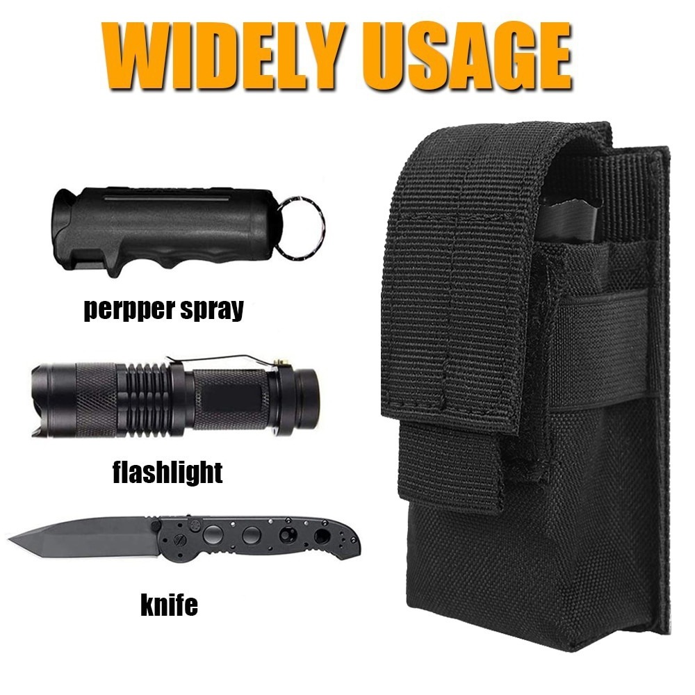 Outdoor Hunting Knife Light Holster Bag Tactical Molle Accessory Pack Flashlight Pouch Holder Case