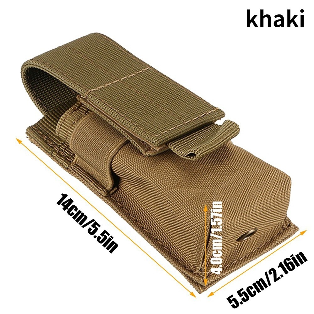 Camping Hiking Tactical Molle Flashlight Pouch Torch Holder EDC Tool Bag Hunting Light Holster