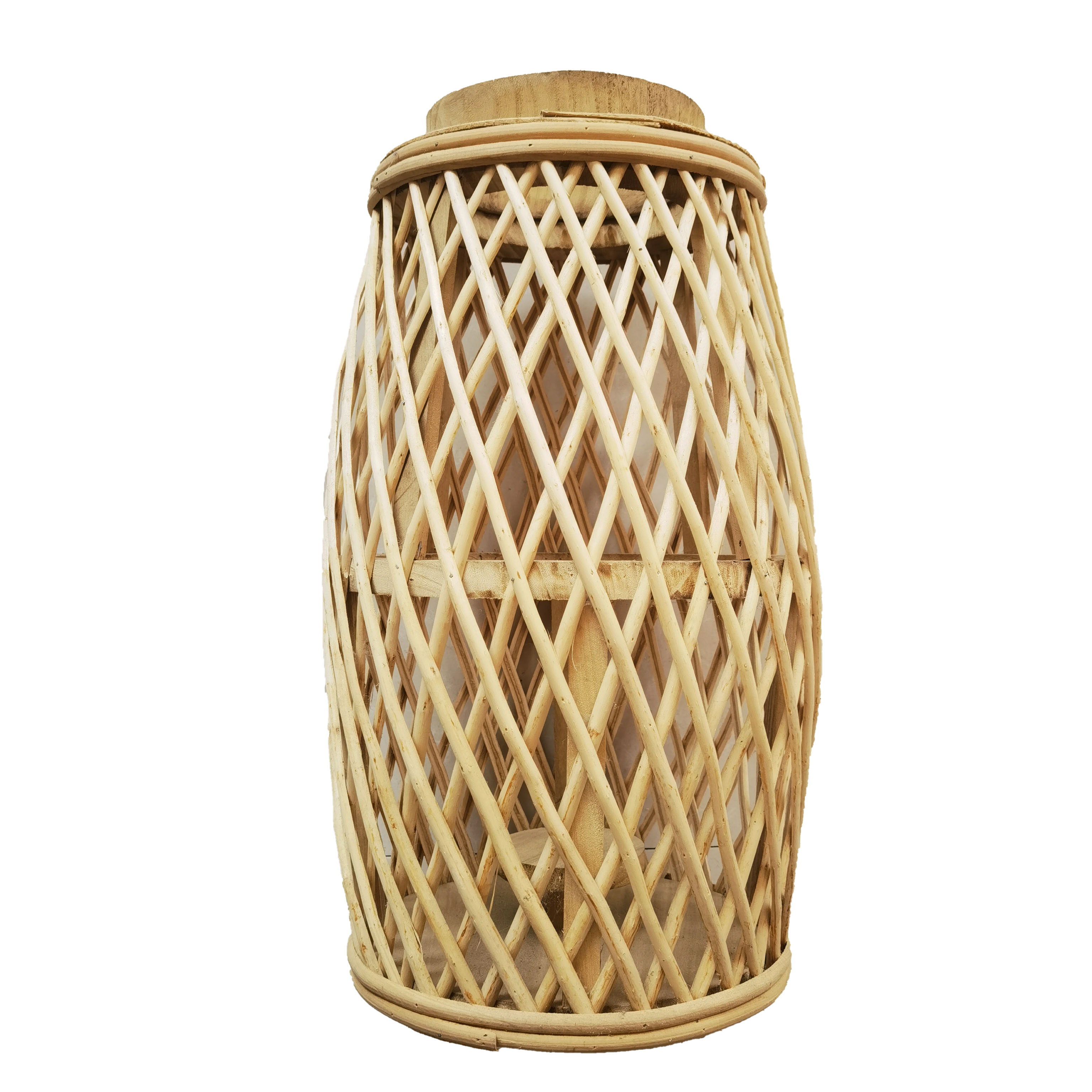 Home Decor Craft Natural Large Handmade Storm Lantern Wicker Willow Candle Lantern