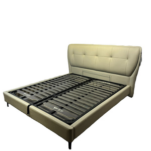 new design cool iron pipe  platform base  full queen king size  bed skeleton  with wooden slats