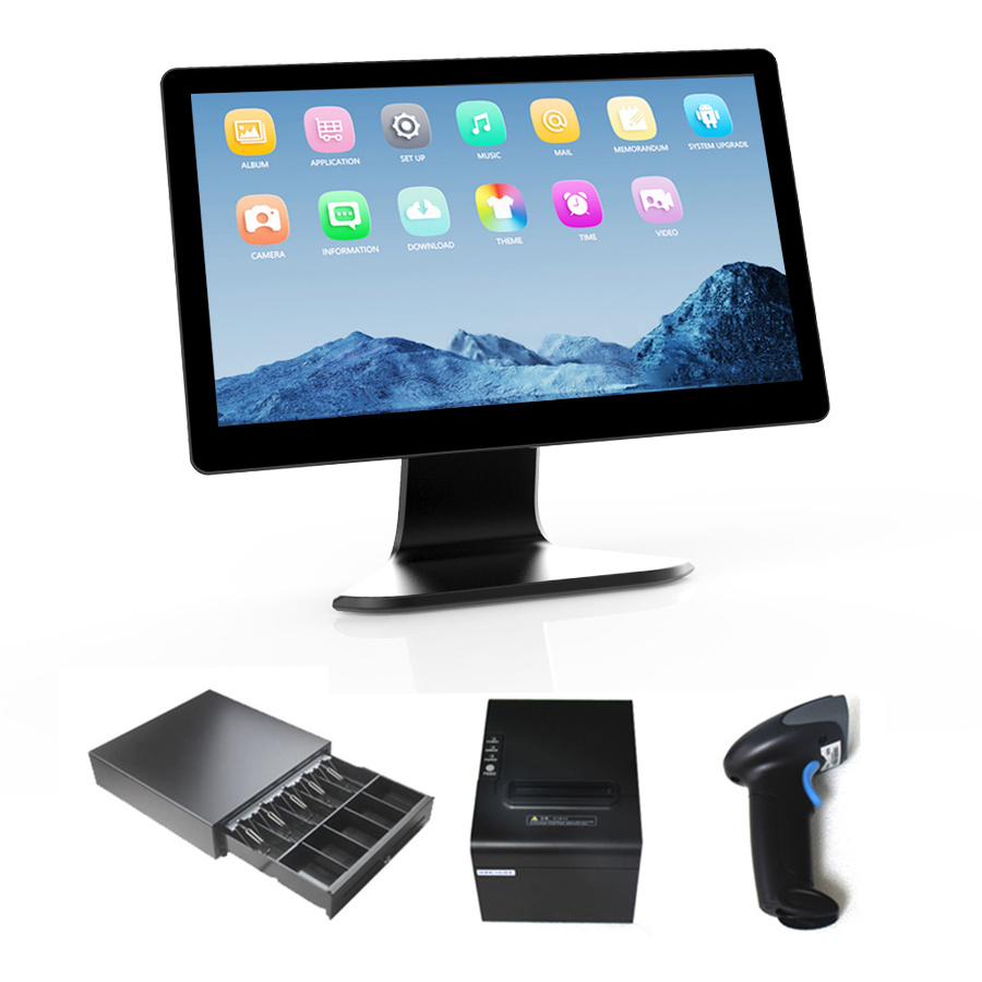 system pos terminal android with printer gas station management cashier software clothing electronic cash register