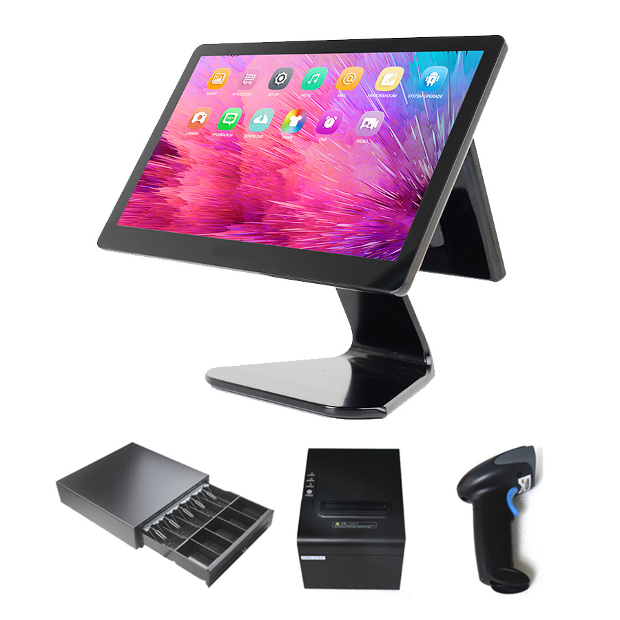 system pos terminal android with printer gas station management cashier software clothing electronic cash register