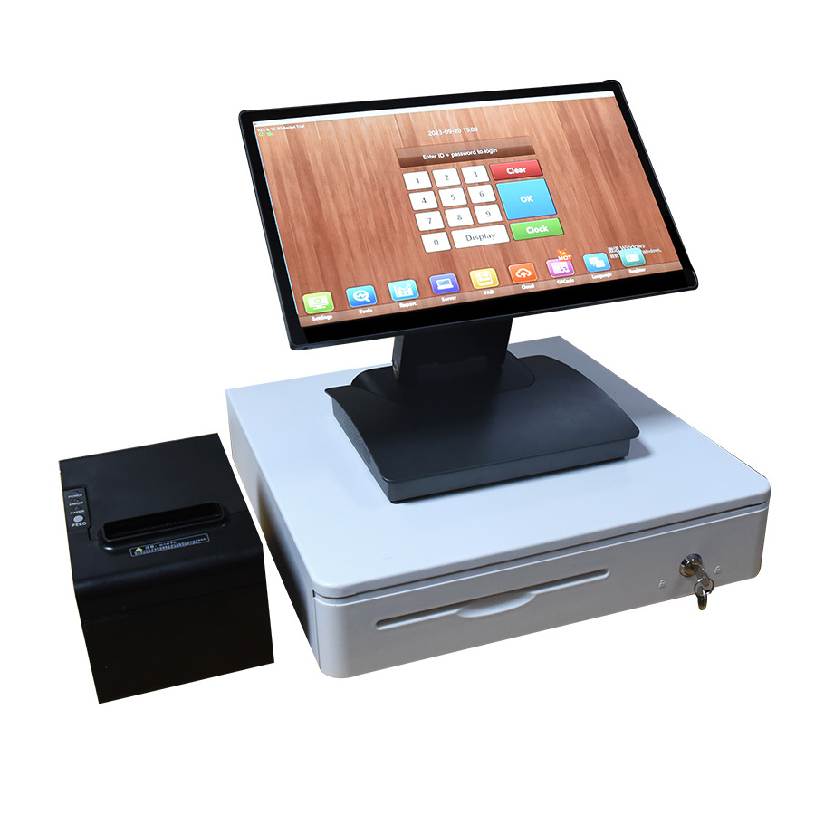 all in one touch pos system hardware with printer  pos printer 58mm android cash register touch pos terminal spftware