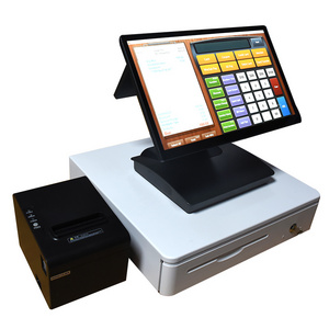 all in one touch pos system hardware with printer  pos printer 58mm android cash register touch pos terminal spftware