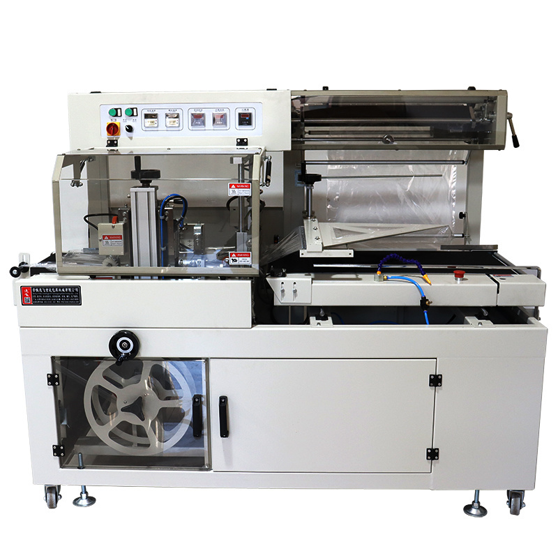 4525 Heat Tunnel Box Plastic Film Shrink Wrapping Packaging Machine Semi Automatic Side Sealing 450L Sealer Shrink Wrap Machine