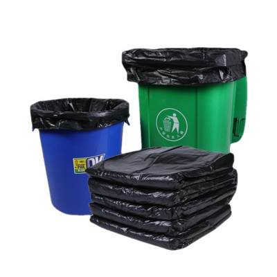 YC Heavy Duty Hdpe Ldpe Black Plastic Biodegradable Home Dustbin Garbage Bag Bin Liners Reusable Trash Bag