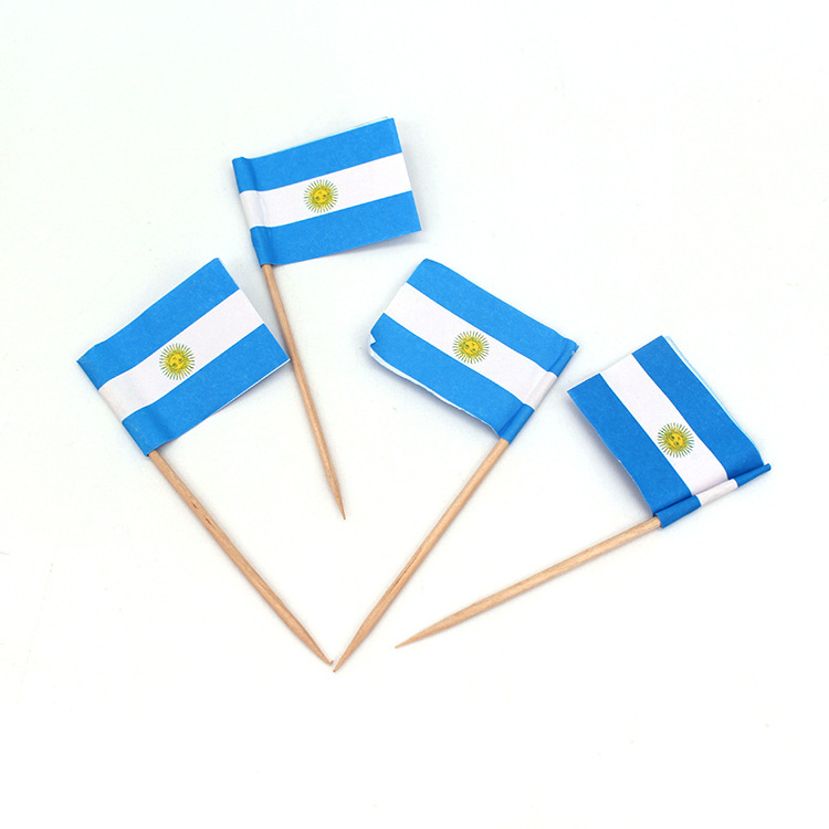 Eco friendly toothpick flags national flag bamboo toothpick flag with printed logo