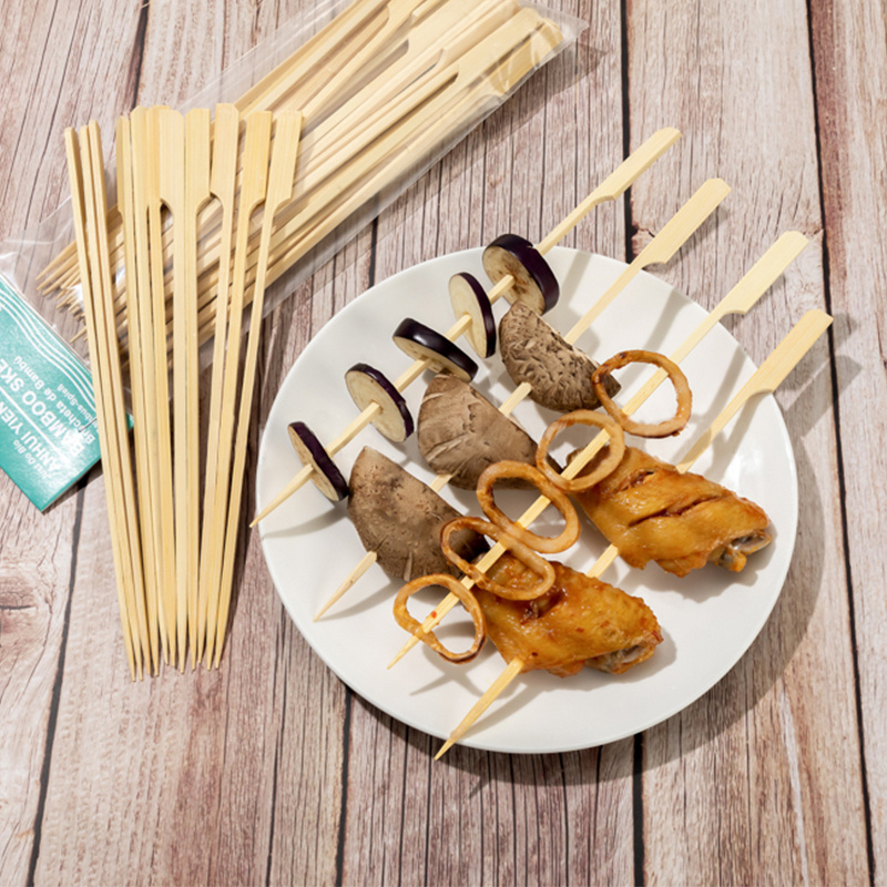 Eco Friendly Disposable Bamboo Paddle Teppo Kebab Skewers BBQ Stick