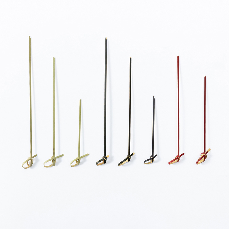 Disposable Bamboo Knot Stick Skewers Decorative Cocktail Fruit Picks