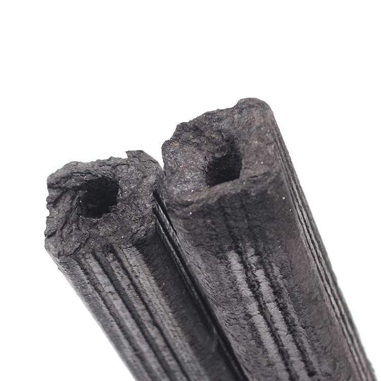 Long Burning Time Eco-friendly Natural Black Bamboo Fiber Charcoal For Bbq