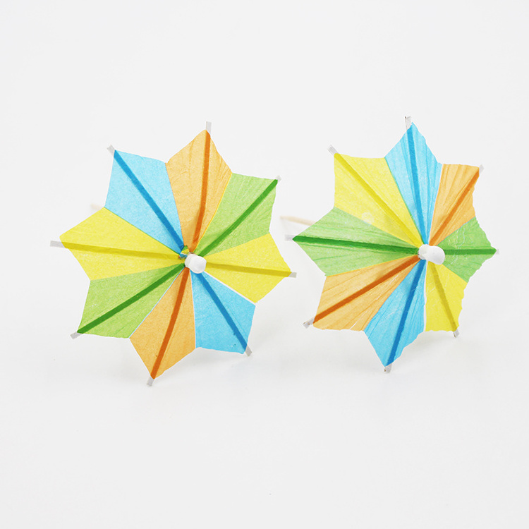 10 cm wooden sticks decorative cocktail umbrella picks with parasol