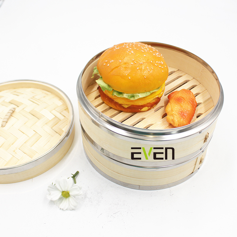 Best sellers mini bamboo steamer favors bamboo dumpling steamer with custom box packing