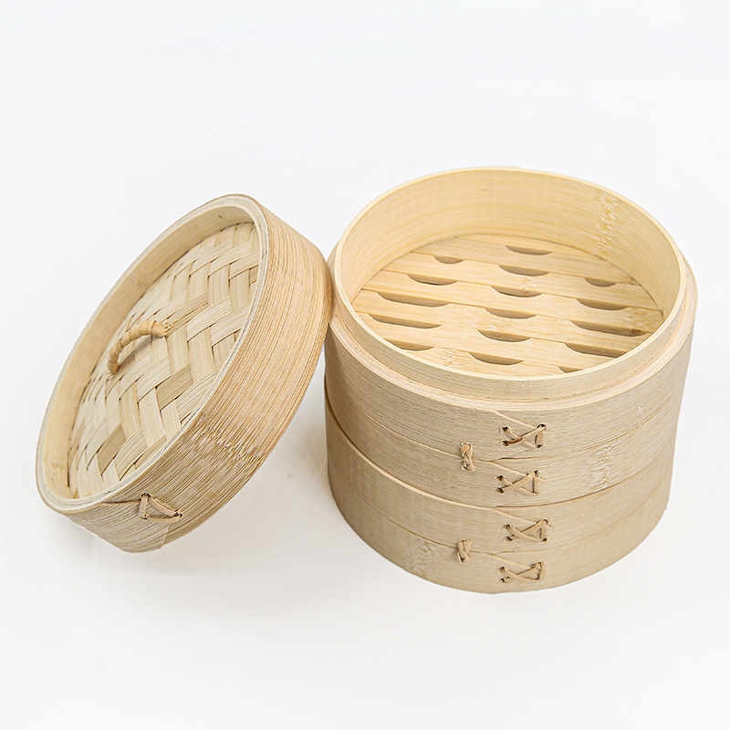 Best sellers mini bamboo steamer favors bamboo dumpling steamer with custom box packing