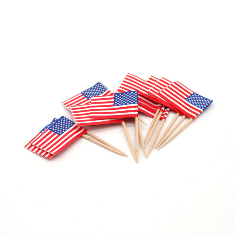 Disposable Party Paper Food Cheese Markers Sandwich Burger Toothpick Flag