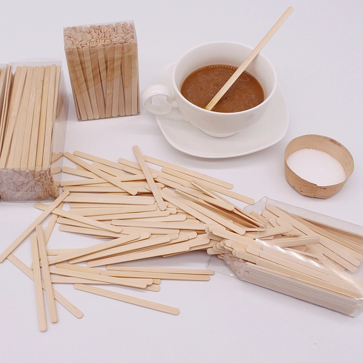 Disposable Hot Drink Vending Stirring Espresso Coffee Stick Wooden Stirrers for Automatic Vending Machines