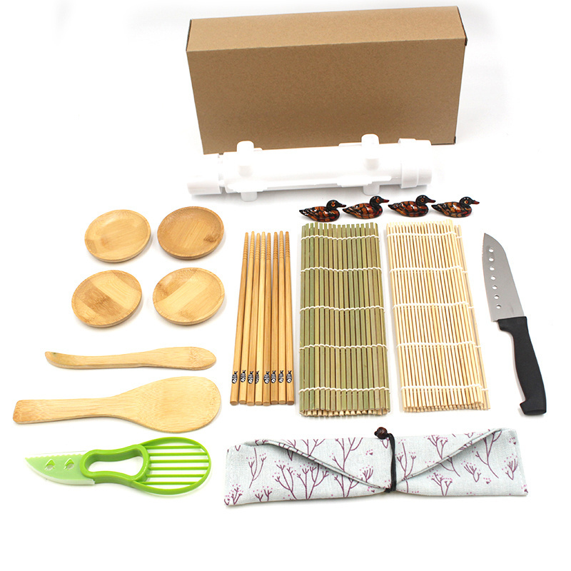 Sushi Making Kit ,All In One Sushi Bazooka Maker with Bamboo Mats, Chopsticks, Avocado Slicer