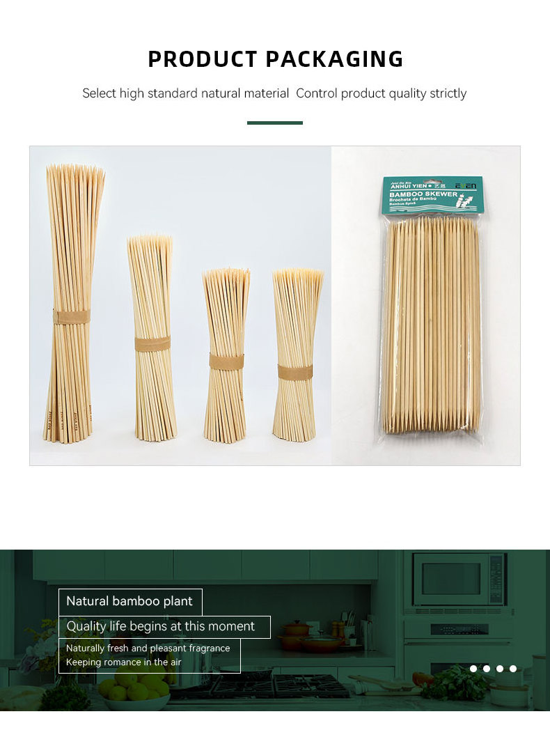 Eco Friendly Bamboo Skewers Disposables Skewers Bamboo Stick BBQ for Wholesale