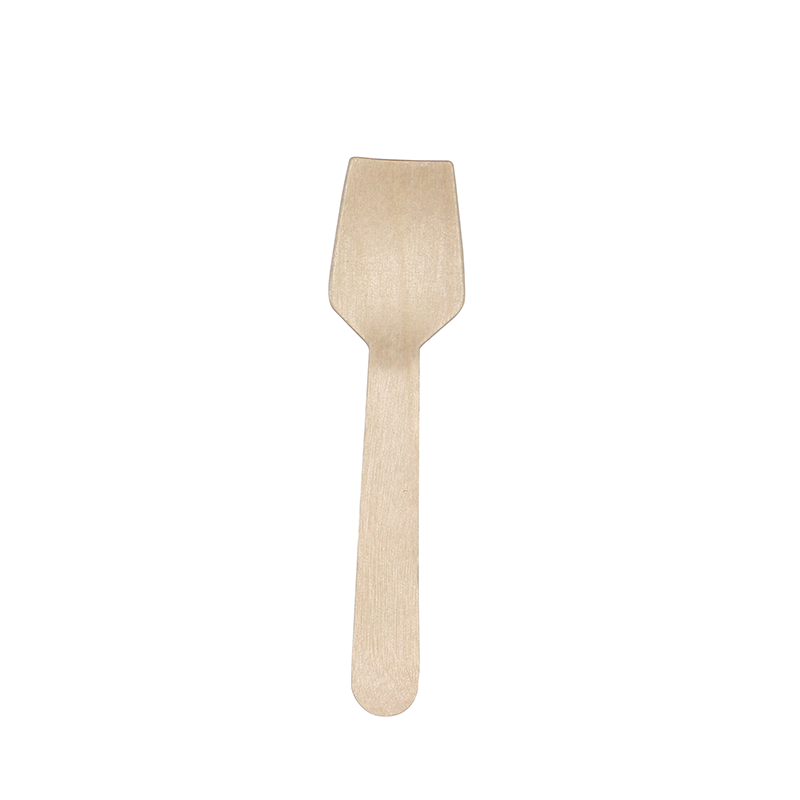 Little Wooden Ice Cream Spoons for Tasting, Sampling yogurt