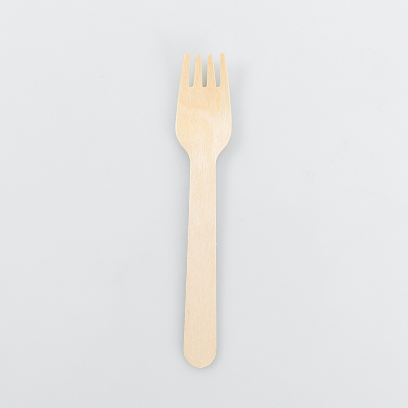 Factory wholesale disposable wooden forks biodegradable fork with custom design