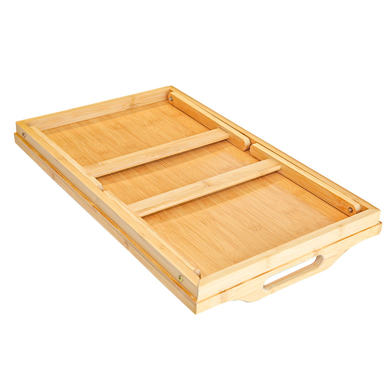 Wholesale New Trends Bamboo Food Serving Tray Set With Handle Torched