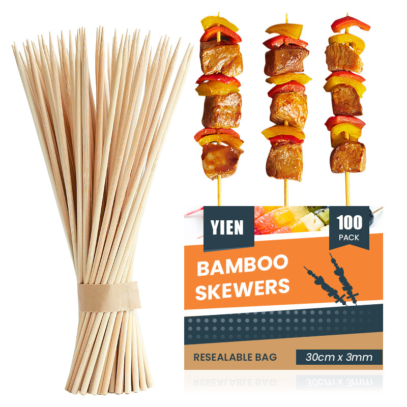 240mm HQ-bamboo Bbq Sticks Campfire Accessories Skewer Bamboo Best Selling