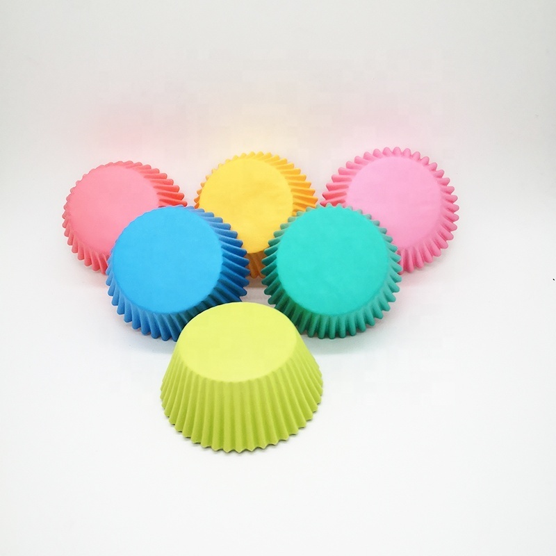 Solid Color Paper Baking Cups Cases Cupcake Cup Cake Tray