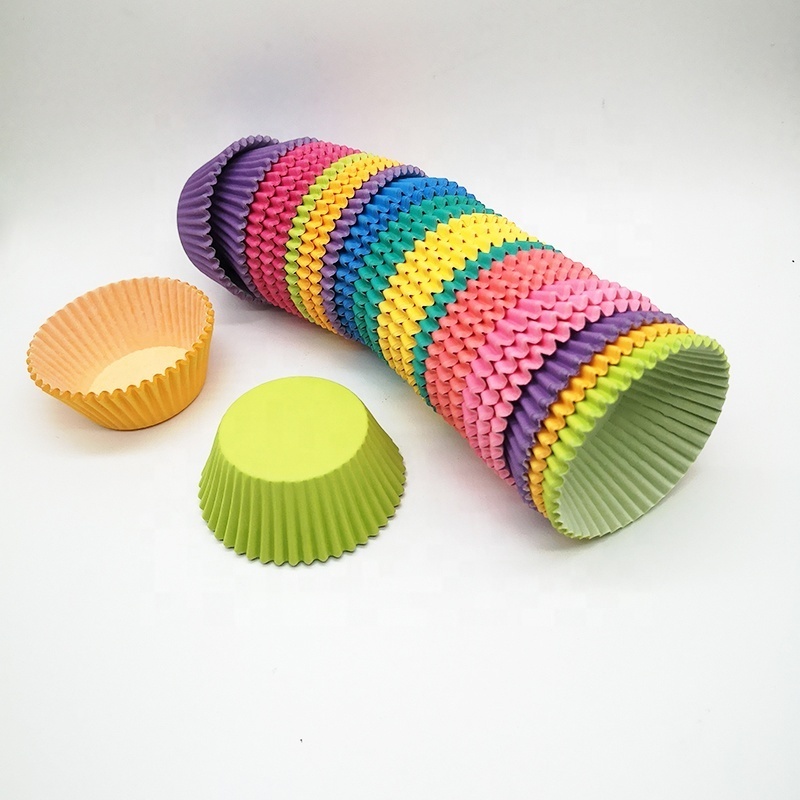 Solid Color Paper Baking Cups Cases Cupcake Cup Cake Tray