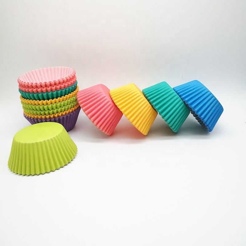 Solid Color Paper Baking Cups Cases Cupcake Cup Cake Tray