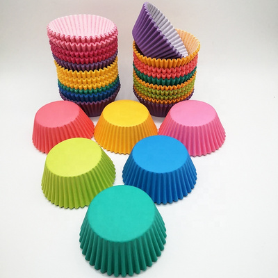 Solid Color Paper Baking Cups Cases Cupcake Cup Cake Tray