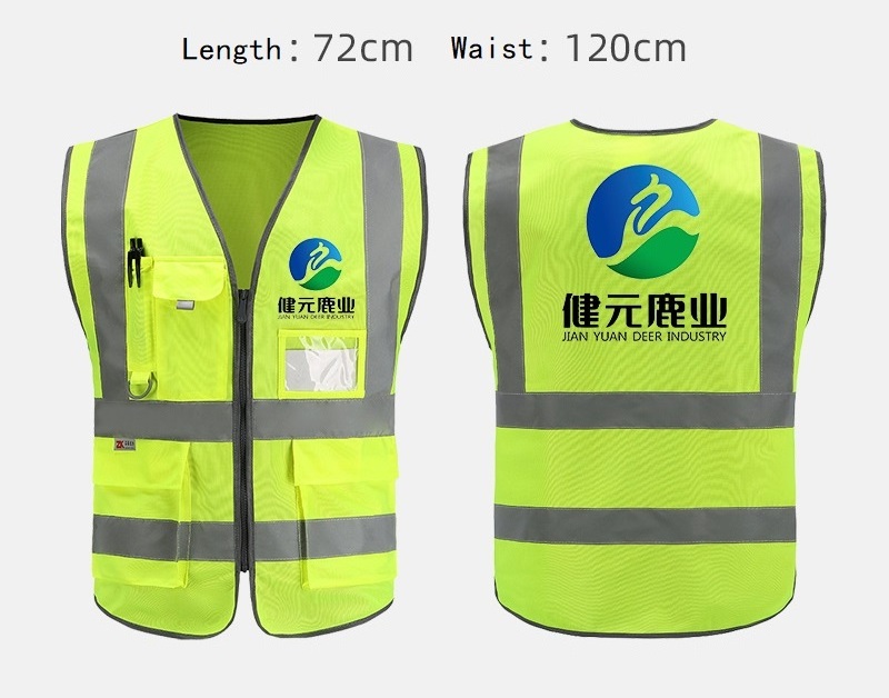 Reflective Vest Safety Strip Personal Security Multi Pocket Vest