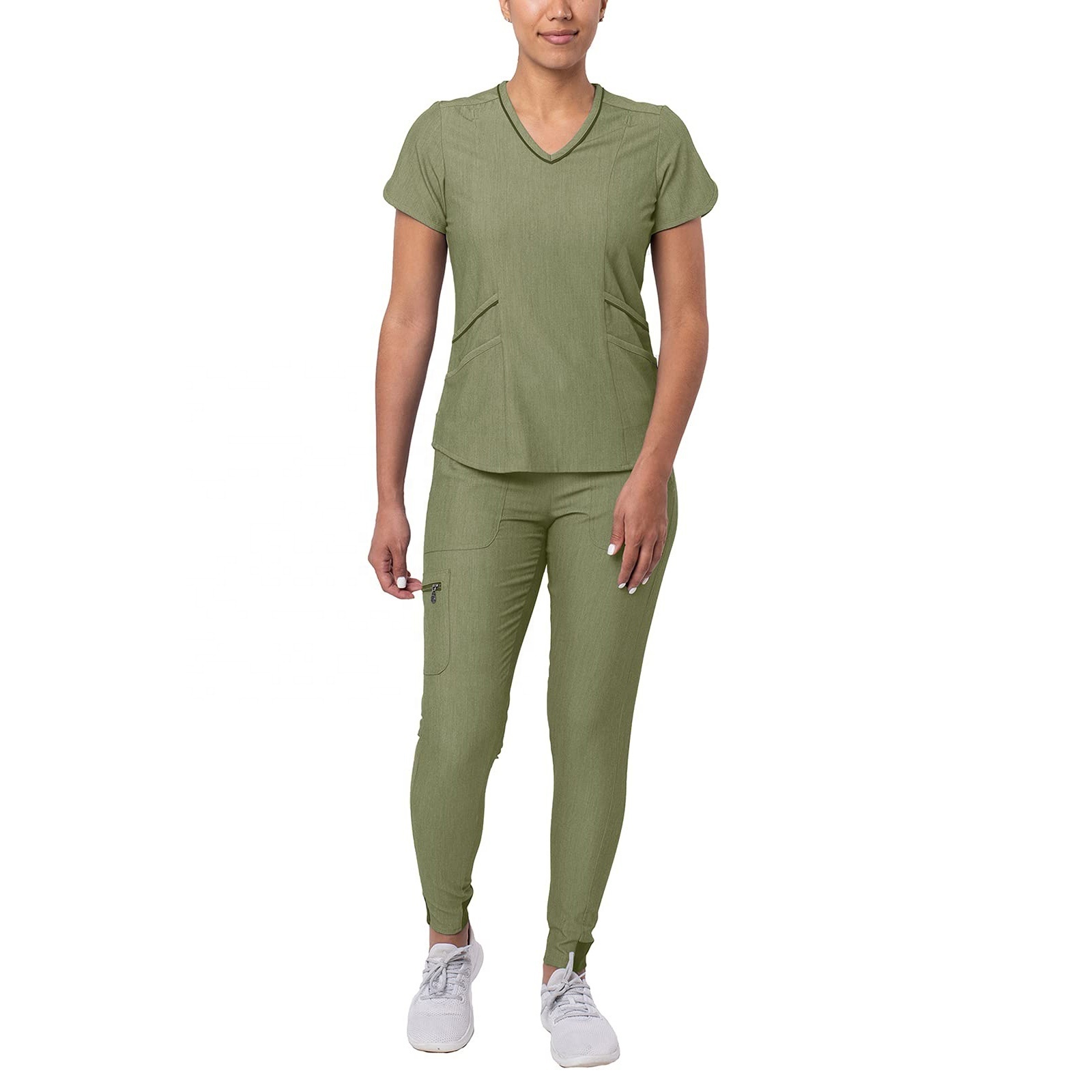 2023 New Style Hospital Scrubs Sets Nurse Uniform fit scrubs Women Men Scrubs Nursing Hospital Spandex Medical Uniforms