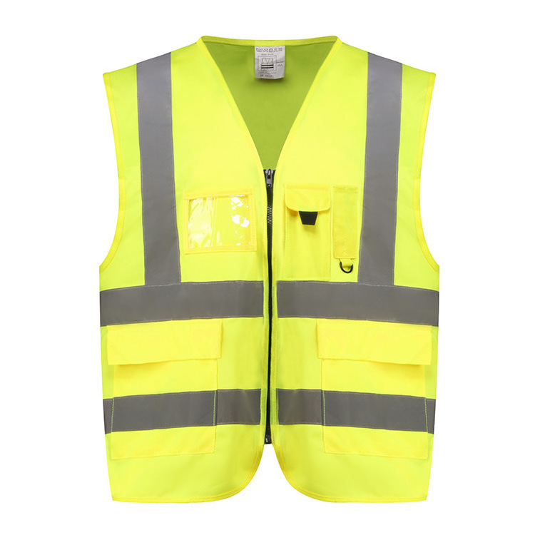 Reflective Vest Safety Strip Personal Security Multi Pocket Vest