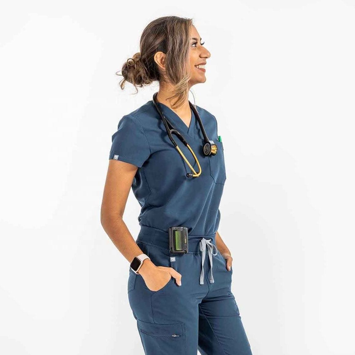 Factory Custom Operating Workwear Sets Lightweight Hospital Scrubs Suits Soft Stretch Nursing Work Medical Uniform