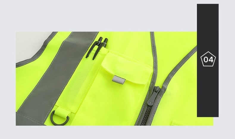 Construction High Visibility Multi Pocket Reflective Vest