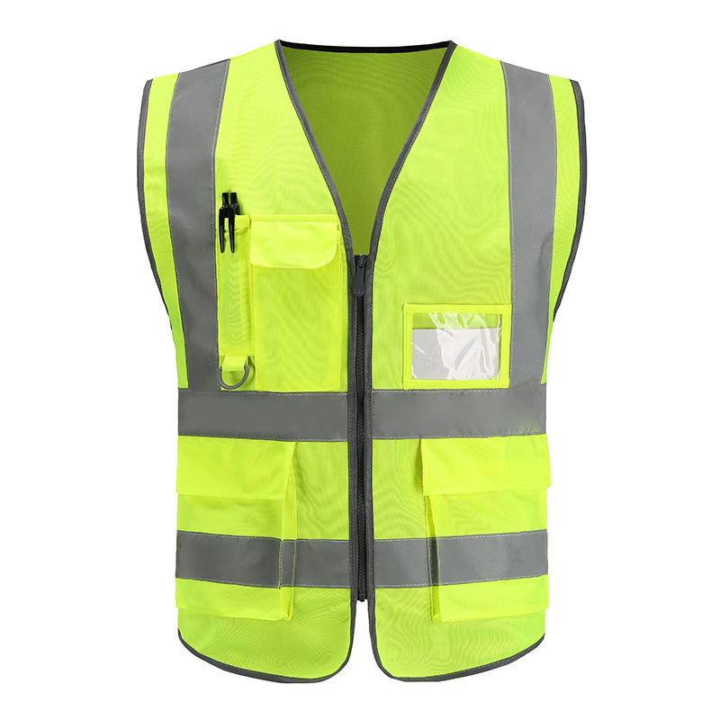 Reflective Vest Safety Strip Personal Security Multi Pocket Vest