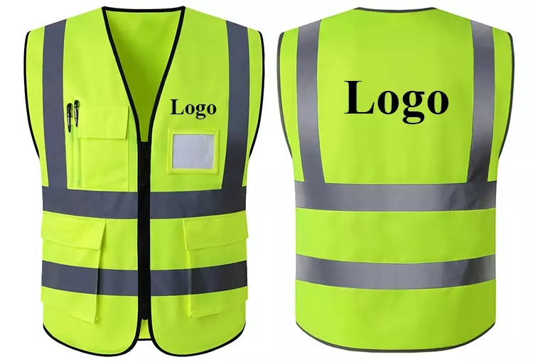 Reflective Vest Safety Strip Personal Security Multi Pocket Vest