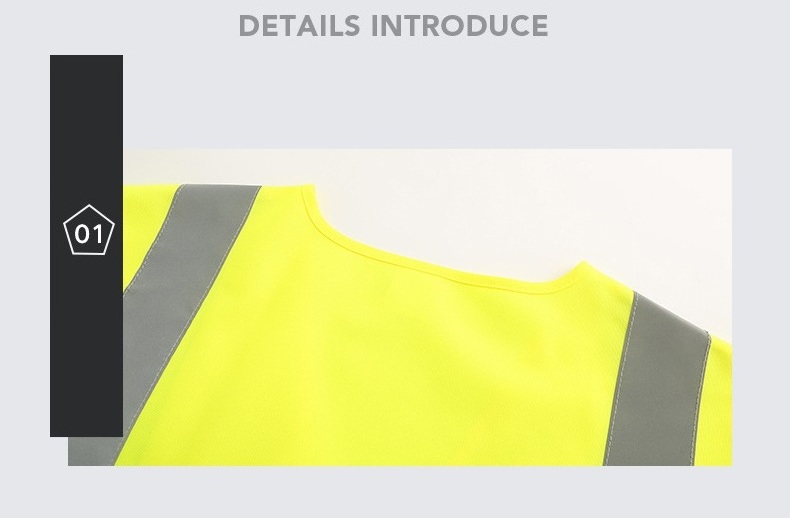 Reflective Vest Safety Strip Personal Security Multi Pocket Vest